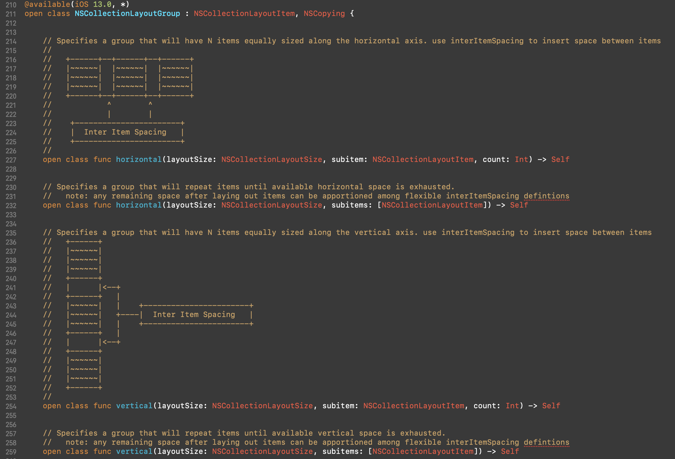 NSCollectionLayoutGroup documentation